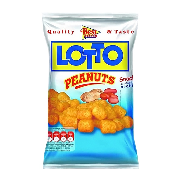 Crisps Lotto Peanuts Snack 24x90g