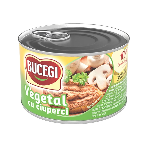 Bucegi Pate Vegetal Ciuperci (Mushrooms) 6x200g