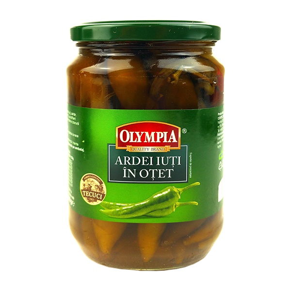 Olympia Hot Peppers in Vinegar 6x720g