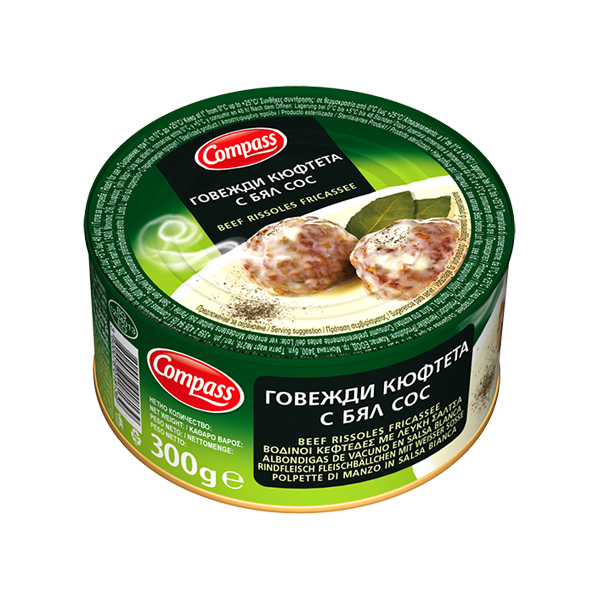 Compass Beef Rissoles fricassee 24x300g