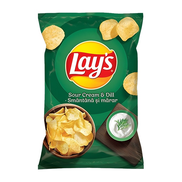 Crisps RO Lays Sour Cream & Dill 21x125g