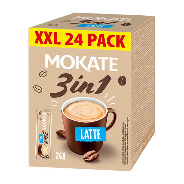 Mokate XXL (24 Pack) - 3in1 Latte 6x360g