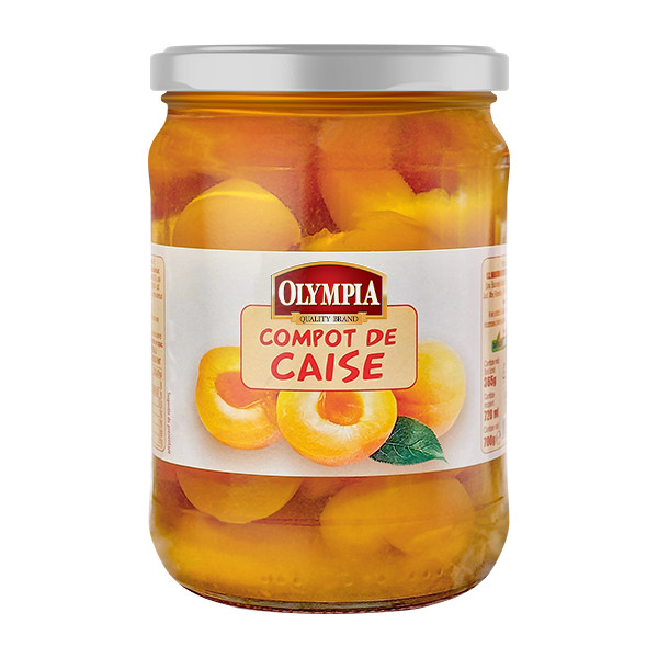 Olympia Peeled Apricot Compote 6x720ml