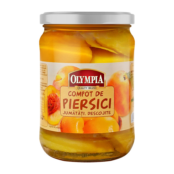 Olympia Pitted Peeled Peach Compote 6x720ml