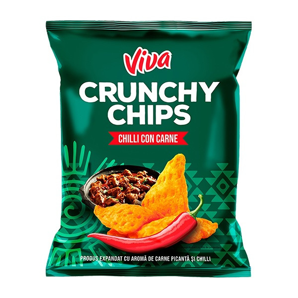 Crisps Viva Crunchy Chips Chilli Con Carne 20x100g