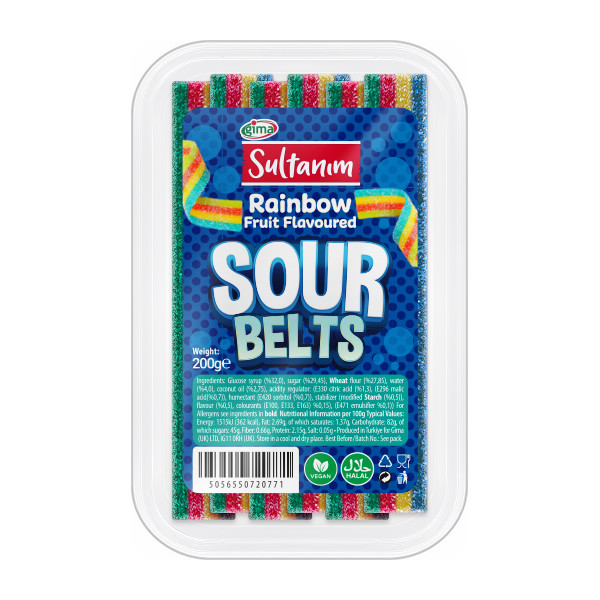 Sultanim Sour Belt Rainbow Flat Box 12x200g