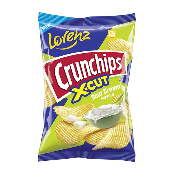 Crunchips X-Cut Sour Cream 10x130g