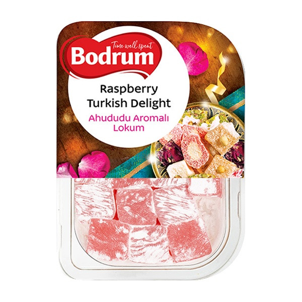 Bodrum Raspberry Turkish Delight 6x200g