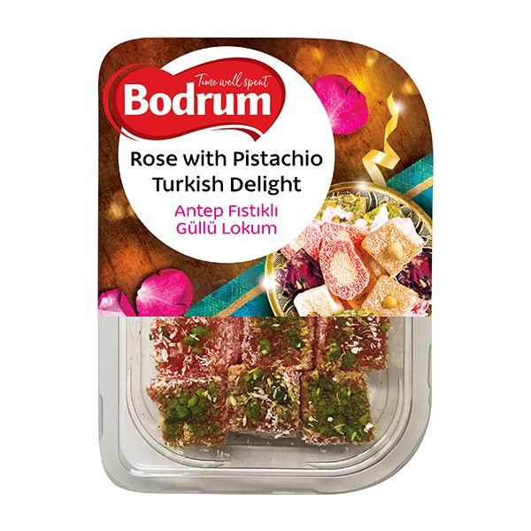 Bodrum Rose with Pistachio Turkish Delight 6x200g