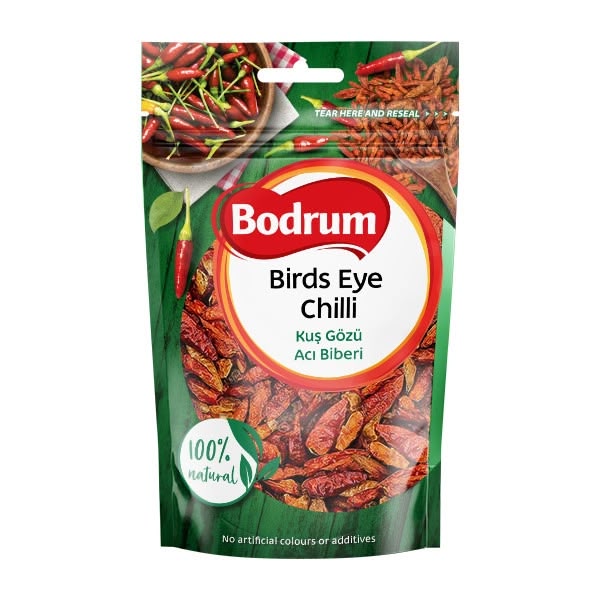 Bodrum Spice Bird's Eye Chilli Whole 8x40g