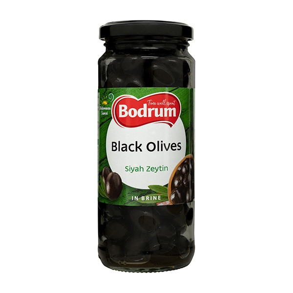 Bodrum Whole Black Olives 12x340g