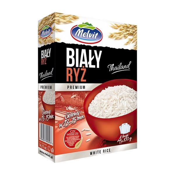 Melvit Ryz Bialy (White Rice) 6x4x100g