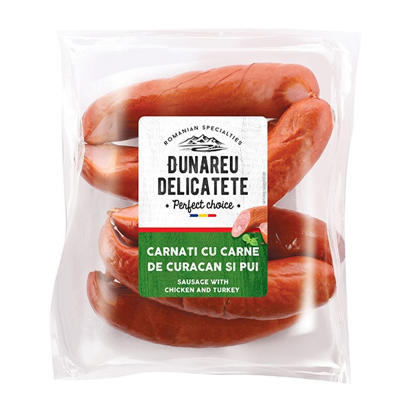 Dunareu Sausage with Turkey and Chicken (Carnati Cu Carne De Curacan) (10) Kg
