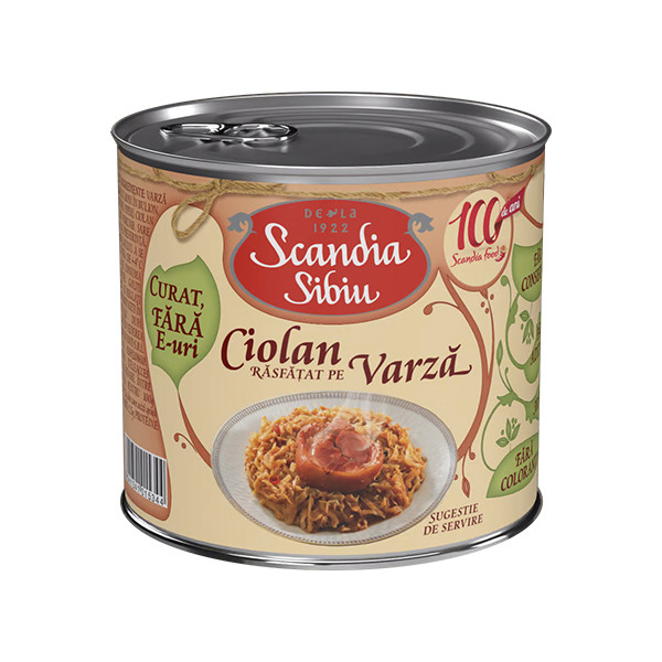 Scandia Sibiu Smoked Pork Foot with Cabbage 6x400g