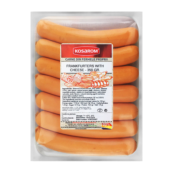 Kosarom Frankfurters with Cheese (20) 1x350g