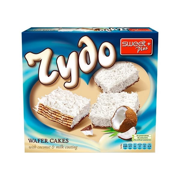 Sweet Plus Rydo Wafer Cakes with Coconut Milk Coated 12x145g