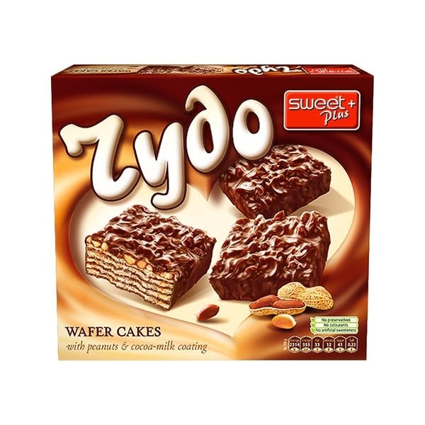 Sweet Plus Rydo Wafer Cakes with Peanuts Cocoa-milk Coated 12x180g