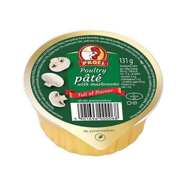 Profi Poultry Pate with Mushrooms (Display) 15x131g