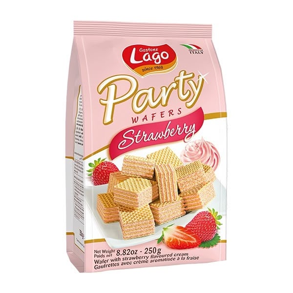 Lago Party Wafer Strawberry 10x250g