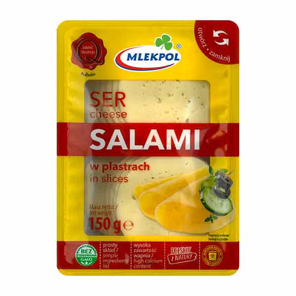 Mlekpol Salami Cheese Sliced 12x150g