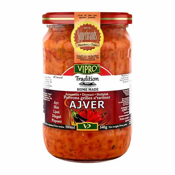 Vipro Home Made Hot Ajvar 6x580ml